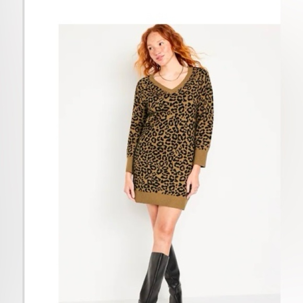 Old Navy SoSoft Printed Mini Sweater Dress